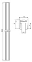 U-Profil Nut 15mm x 15mm maximale Höhe 2500mm beliebig kürzbar für 12mm Glas mit Verglasungsprofilen mit Silikonfuge U-Profil Aluminium Edelstahloptik