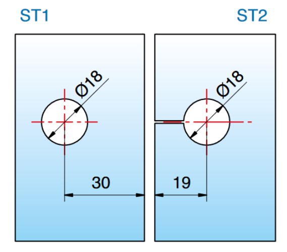 Winkelverbinder Glas-Glas 90° / verdeckte Verschraubung mit Abdeckkappe Edelstahloptik für Glasstärke 6/8/10mm