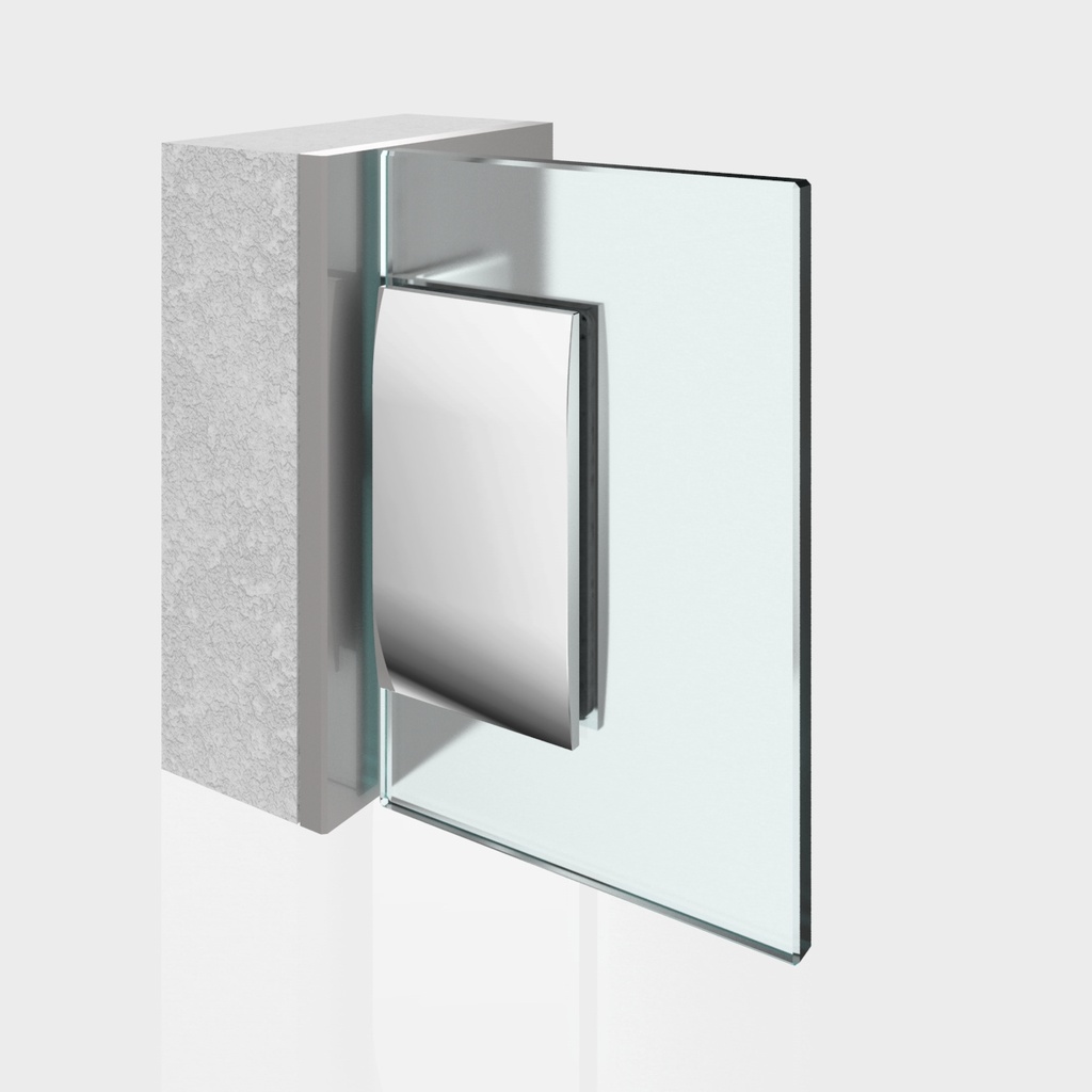 Winkelverbinder Pontere Glas Wand 90° starr Langlochverstellung
Edelstahloptik für Glasstärke 8/10mm Tragfähigkeit bei 2 Bänder 50kg