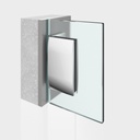 Winkelverbinder Pontere Glas Wand 90° starr Langlochverstellung
Glanzverchromt für Glasstärke 8/10mm Tragfähigkeit bei 2 Bänder 50kg