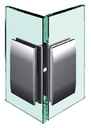 Winkelverbinder Pontere Glas-Glas 90° / Winkelgradzahl stufenlos von 80°-180° verstellbar glanzverchromt für Glasstärke 8/10mm Tragfähigkeit bei 2 Bänder 50kg