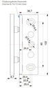 Winkelverbinder TURA Glas-Wand 90° mattverchromt
Verdeckte Verschraubungen, Wandbefestigung mit Langlochverstellung
Glasstärke 8/10/12mm Tragfähigkeit bei 2 Bänder max. 70kg