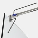 Glasanschluss für Stabilisationsstange Eckig +/- 90° verstellbar
mattverchromt Glastärke 6mm bis 10mm