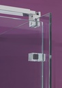 Stabilisationstange Eckig Glas – Wand Edelstahloptik von 820-980mm verstellbar Glasstärke 6mm bis 10mm