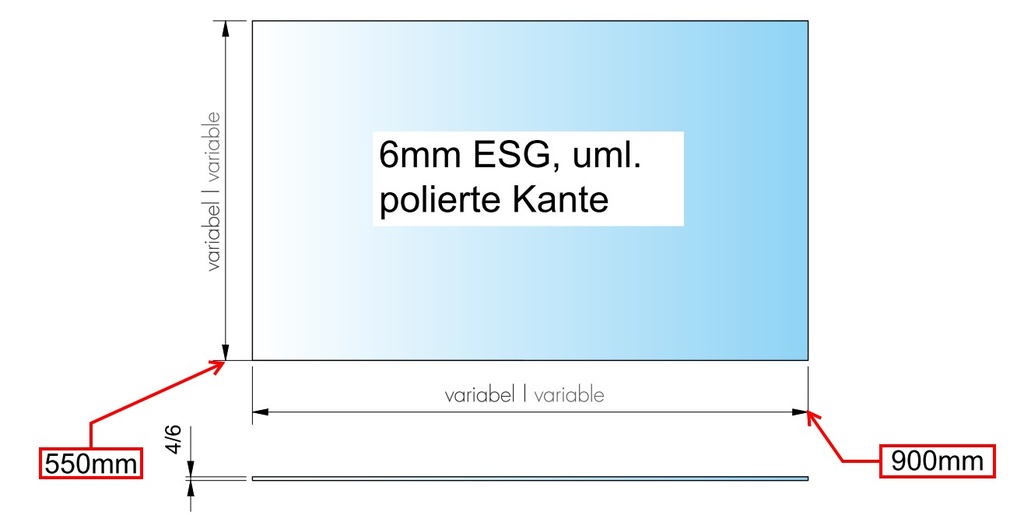 Schutzverglasung inkl. Konstruktion/Halterungen aus Edelstahl