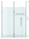 Raumteiler glanzverchromt für Praxis/Hotel/Restaurant, inkl. 8mm ESG Glas und Montage-Zubehör
