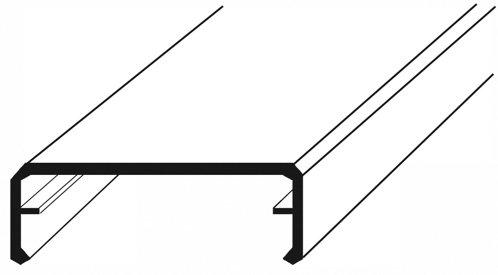 Aluminium Klemmdeckel/ 60mm Breit/ Farbe Alu blank