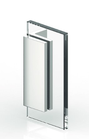 Winkelverbinder TURA Glas-Wand 90° glanzverchromt
Verdeckte Verschraubungen, Wandbefestigung mit Langlochverstellung
Glasstärke 8/10/12mm Tragfähigkeit bei 2 Bänder max. 70kg