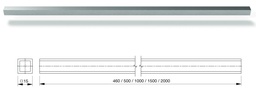 [8688-5E6EV5-1000] Stabilisationsstange, Eckig Aluminium-spezialgebeizt-glanzeloxiert 1000mm Lang(geeignet für glanz- und mattverchromt Beschläge)