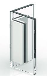 [8969ZN5] Winkelverbinder TURA Glas-Glas 90° glanzverchromt
Glasstärke 8/10/12mm Tragfähigkeit bei 2 Bänder max. 70kg