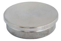 [bg70.01.1040.0] Endkappen - V2 A massiv, für Rohr 42,4/2mm, flach, gerändelt