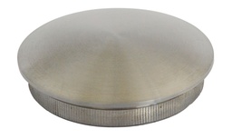 [bg70.01.1010.0] Einschlag-Kappen - V2 A massiv, für Rohr 42,4/2mm, gewölbt, gerändelt