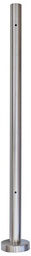 [bg71.03.1330.0] Pfosten Edelstahl ø42,4/2,0 x 880mm Bodenmontage mit Rosette, 4xM8 für Glashalter zweiseitig (Mittelpfosten)
