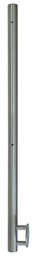 [bg71.03.1380.0] Pfosten Edelstahl ø42,4/2,0 x1070mm seitl. Montage mit Endkappe unten, 4xM8 für Glashalter zweiseitig (Mittelpfosten)