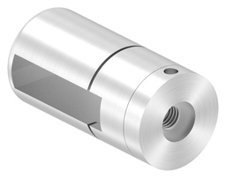 [grundbrenk40-10] Grundhalter für Flachstäbe V2A, mit Innengewinde M8, geschliffen K240 (BRENK-fix®)
