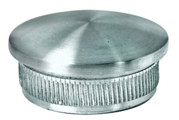 [bg70.01.1106.0] Endkappe V2A, gewölbt, f.Rohr Ø42,4/2mm Guss hohl, gerändelt, geschliffen